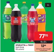 Sparletta Or Twist Soft Drink (All Variants)-6 x 2L
