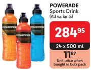 Powerade Sports Drink (All Variants)-24 x 500ml