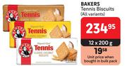 Bakers Tennis Biscuits (All Variants)-12 x 200g