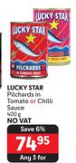 Lucky Star Pilchards In Tomato Or Chilli Sauce-For Any 3 x 400g 