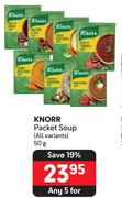 Knorr Packet Soup (All Variants)-For Any 5 x 50g