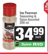 Ina Paarman Seasoning & Spice Assorted-200ml Each