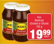 Koo Beetroot Grated Or Sliced-780g Each