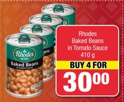 Rhodes Baked Beans In Tomato Sauce-4 x 410g