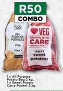 All Purpose Potato Bag 2Kg & Sweet Potato Carry Pocket 2kg Combo