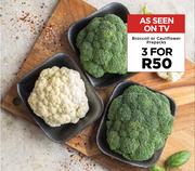 Broccoli Or Cauliflower Prepacks-For 3