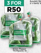 Green Pepper Thriftpack 4's Pack-For 3