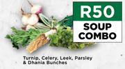Turnip, Celery, Leek, Parsley & Dhania Bunches Soup Combo-Per Combo