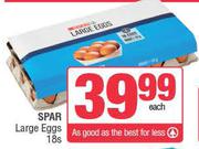 Spar Large Eggs-18's Pack 