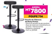 Pacote de 2 Bancos de Remy Pretos