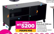 Estante Preta Avah 1200mm