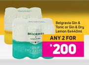 Belgravia Gin & Tonic Or Gin & Dry Lemon-For 2 x 6 x 440ml