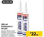 Alcolin Contractor's Acrylic-300ml Each