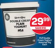 PnP Double Cream Yoghurt Assorted-1Kg Each