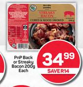 PnP Back Or Streaky Bacon-200g Each