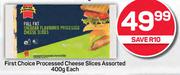 First Choice Processed Cheese Slices Assorted-400g Each