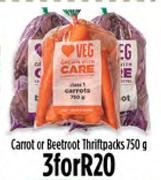 Carrot Or Beetroot Thriftpacks-3 x 750g