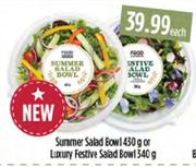 Summer Salad Bowl-430g Or Luxury Festive Salad Bowl-340g Each