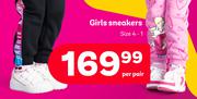 Girls Sneakers Size (4-1)-Per Pair