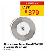 Kitchen Sink 1 Round Bowl Franke Stainless Steel 44cm
