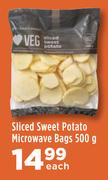 Sliced Sweet Potato Microwave Bags-500g Each