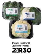Broccili, Caulibroc Or Cauliflower Punnets-For 2
