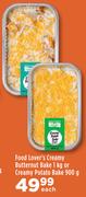 Food Lover's Creamy Butternut Bake 1Kg Or Creamy Potato Bake 900g-Each