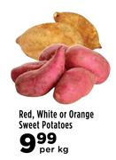 Red, White Or Orange Sweet Potatoes-Per Kg