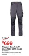 Tech Gear Trousers Desert Dust/Black Size 28 81460860