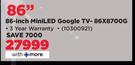 Skyworth 83" MiniLED Google TV 86X8700G