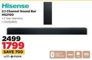 Hisense 2.1 Channel Soundbar HS2100