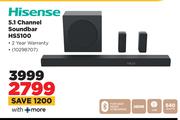 Hisense 5.1 Channel Soundbar HS5100