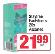 Stayfree Pantyliners Assorted-20's Pack