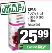 Spar 100% Fruit Juice Blend Assorted-1Ltr