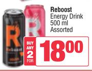 Reboost Energy Drink Assorted-For Any 2 x 500ml