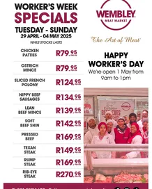 Wembley Meat Market : Specials (29 April - 04 May 2025)