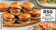 Mini Beef Or Chicken Burgers-6s Each