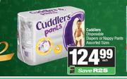 Cuddlers Disposable Diapers Or Nappy Pants Assorted Sizes-Each
