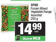 Spar Frozen Mixed Vegetable Range Assorted-250g Each
