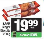 Spar Ginger Biscuits-200g Each
