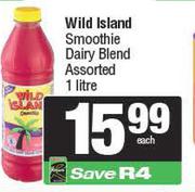 Wild Island Smoothie Dairy Blend Assorted-1Ltr Each