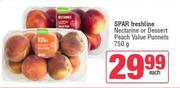 Spar Freshline Nectarine Or Dessert Peach Value Punnets-750g