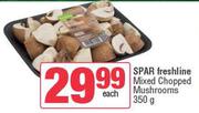 Spar Freshline Mixed Chopped Mushrooms-350g Each