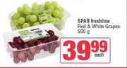 Spar Freshline Red & White Grapes-500g Each