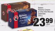 Bakers Romany Creams Or Choc Kits Biscuits (Selected)-200g Each