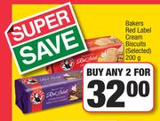 Bakers Red Label Cream Biscuits (Selected)-For Any 2 x 200g