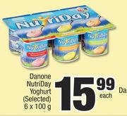 Danone Nutriday Yoghurt (Selected)-6 x 100g Each