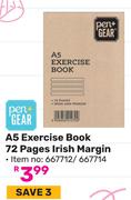 Pen+ Gear A5 Exercise Book 72 Pages (Irish Margin)
