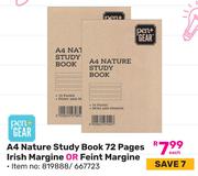 Pen+ Gear A4 Nature Study Book 72 Pages (Irish Margine Or Feint Margine)-Each