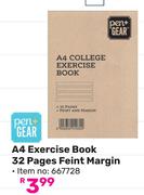 Pen+ Gear A4 Exercise Book 32 Pages (Feint Margin) 667728